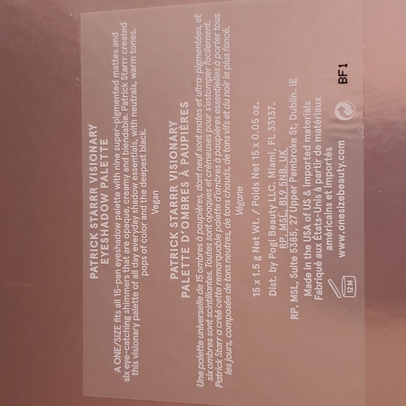 Patrick Starr one/size palette - Picture 4 of 4